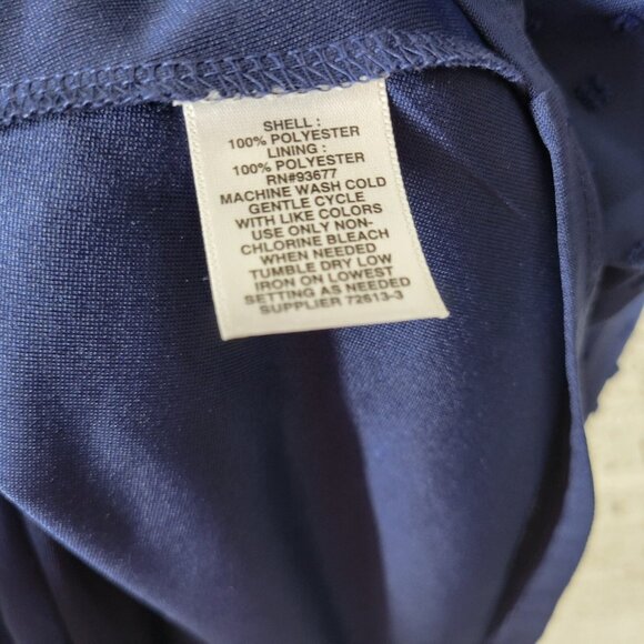 Boutique Womens Top 1X Plus Spaghetti Cold Shoulder Blue Swiss Dot BLU193E - Picture 9 of 9